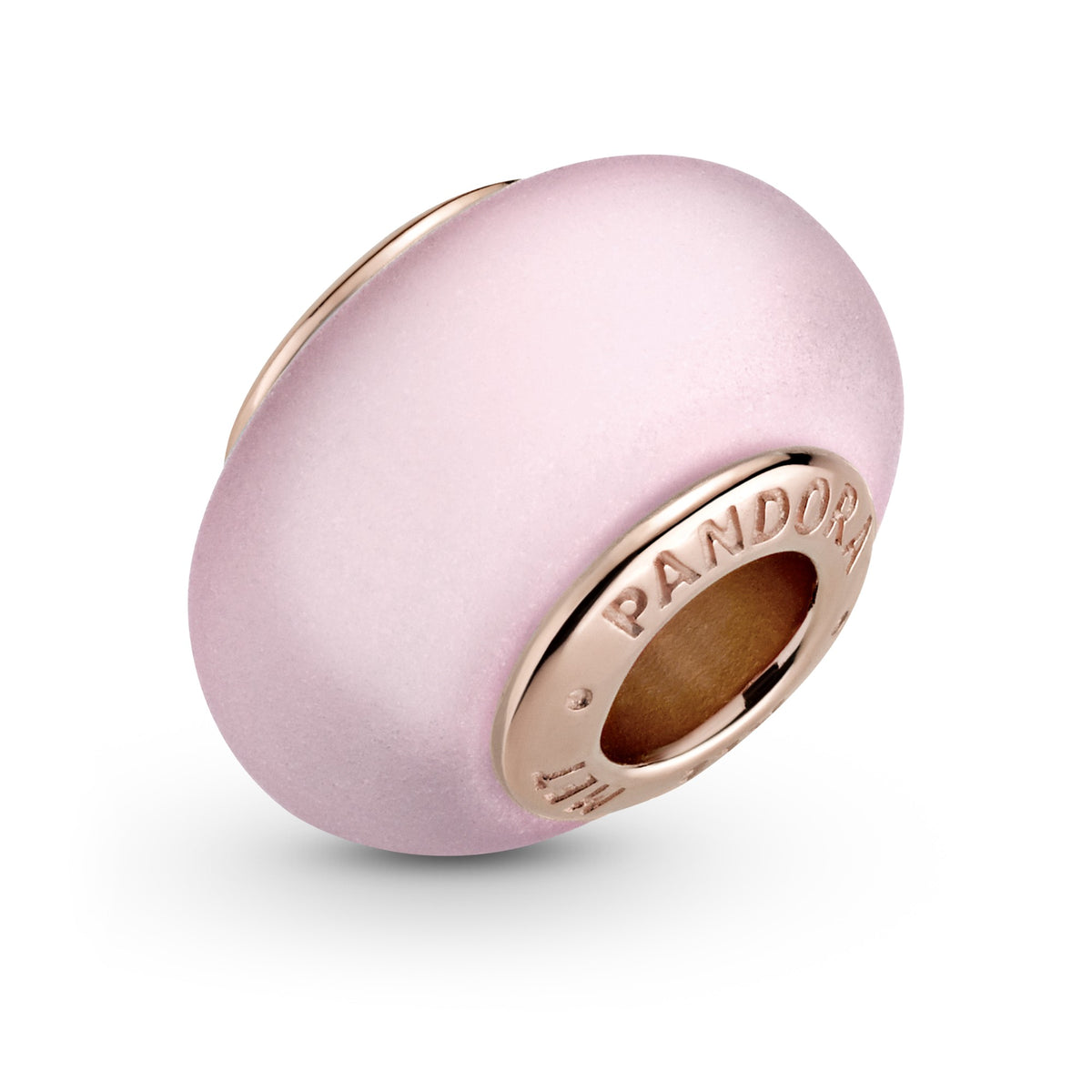 Pandora Bedel Mat Roze Muranoglas roségoudverguld 789421C00