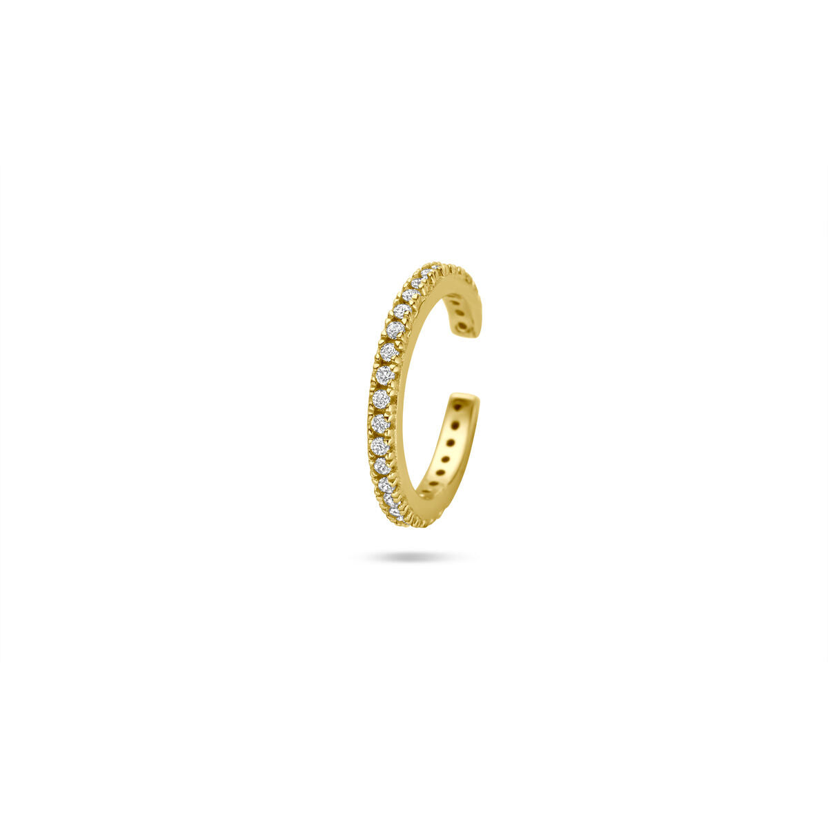 Zilveren vergulde geel ear cuff zirkonia 14 mm 1 micron - 2104076