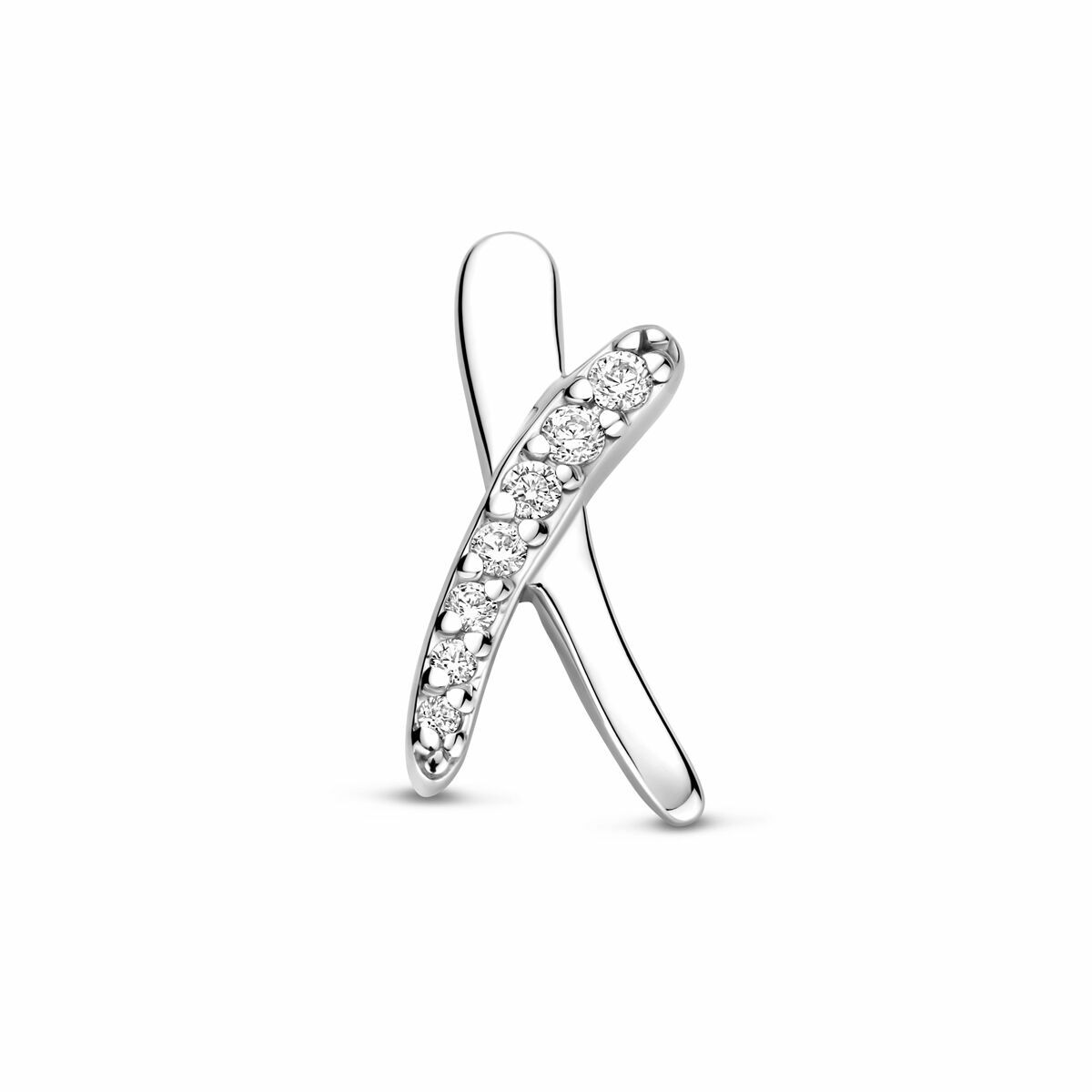 Zilveren gerhodineerde hanger zirkonia 15 mm - 1341920 - PansiteNederland.nl