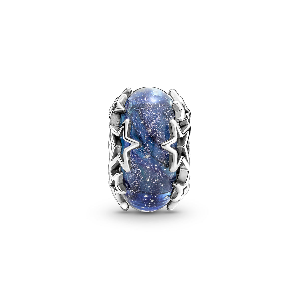 Pandora Hemelsblauw & Ster Murano Bedel zilver 790015C00