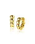 Zinzi Gold 14 krt gouden oorringen met bolletjes design met luxe klapsluiting 11mm x 3,3mm buis ZGO431