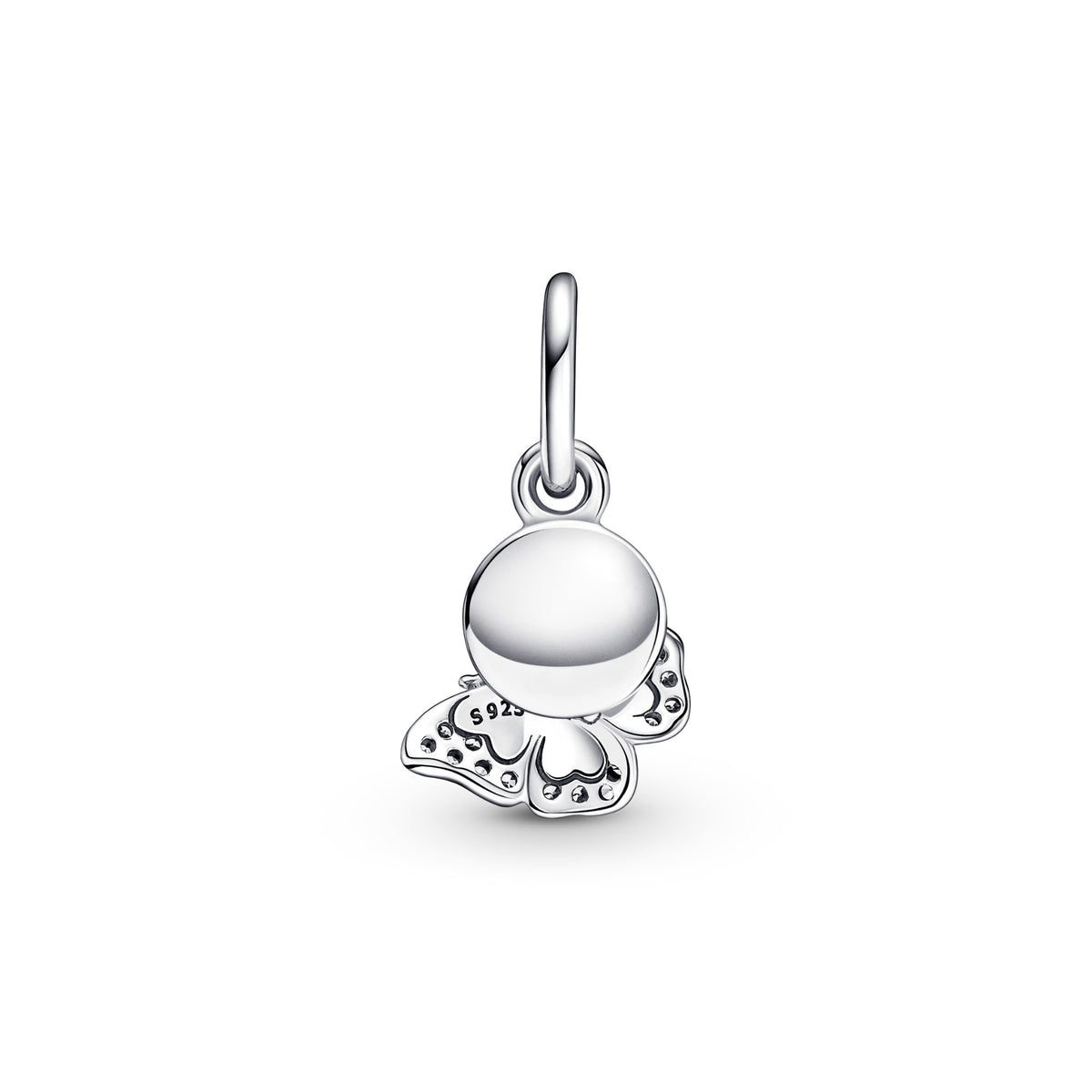 Pandora Blauwe Vlinder & Citaat Dubbele Hangende Bedel zilver 790757C01