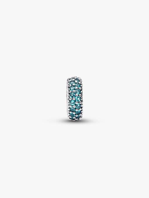 Pandora IJsblauwe Steen Spacer Bedel zilver 791359C01