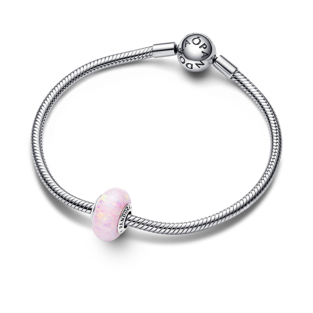 Pandora Opaalroze bedel zilver 791691C03