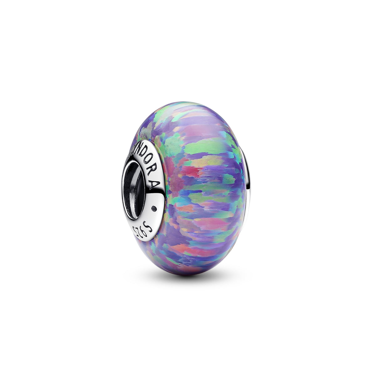 Pandora Opalescent Paarse Bedel zilver