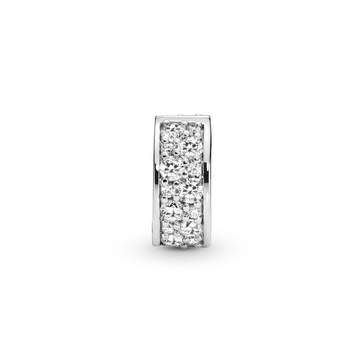 Pandora Clear Pavé Clip Bedel zilver 791817CZ