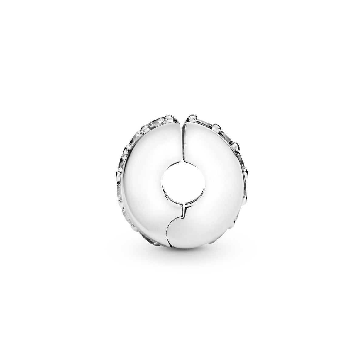 Pandora Clear Sparkling Row Clip Bedel zilver 791972CZ