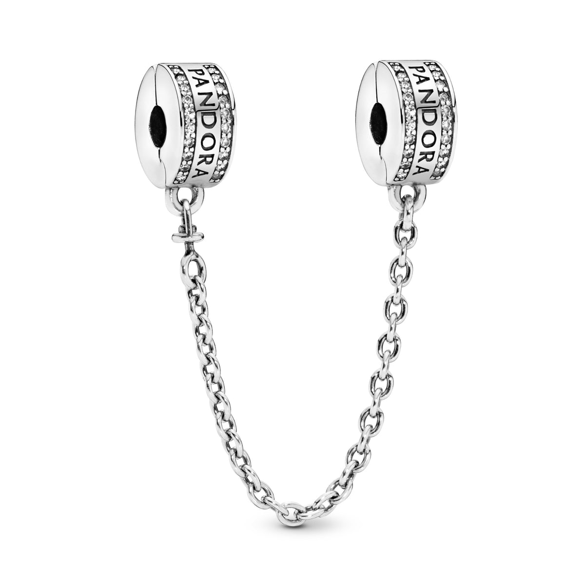 Pandora Logo Veiligheidsketting Clip zilver