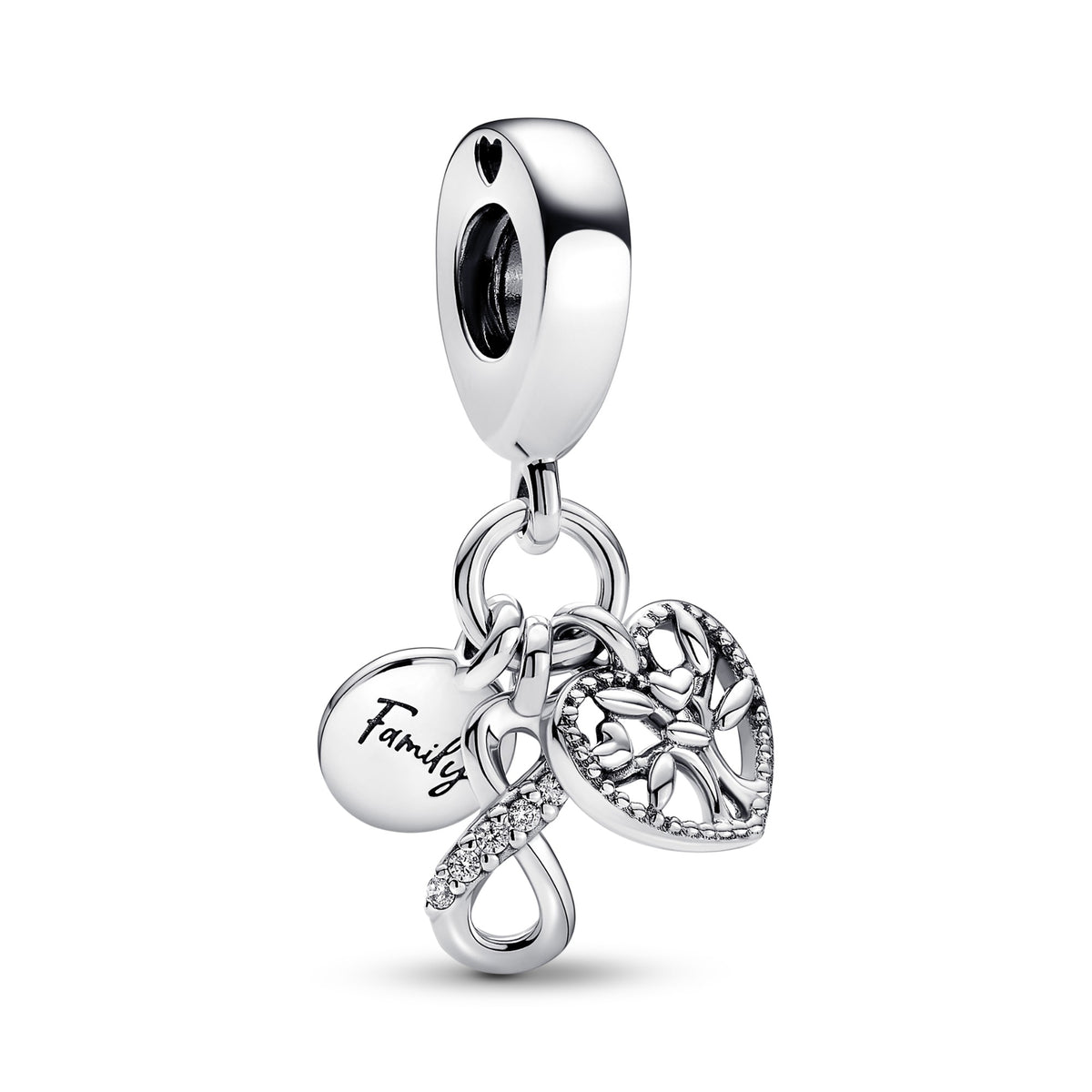 Pandora Family Infinity Triple Hangende Bedel zilver