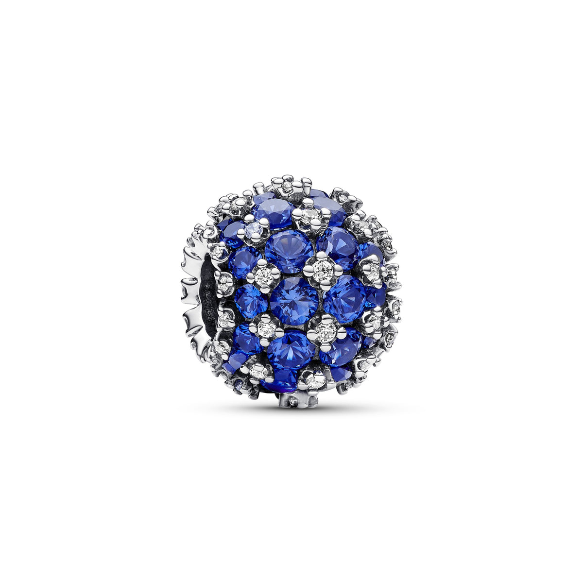 Pandora Sprankelende Ronde Blauwe Pavébedel zilver