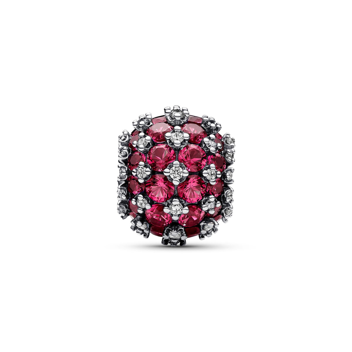 Pandora Sprankelende, roze, ronde pavébedel zilver 792630C03