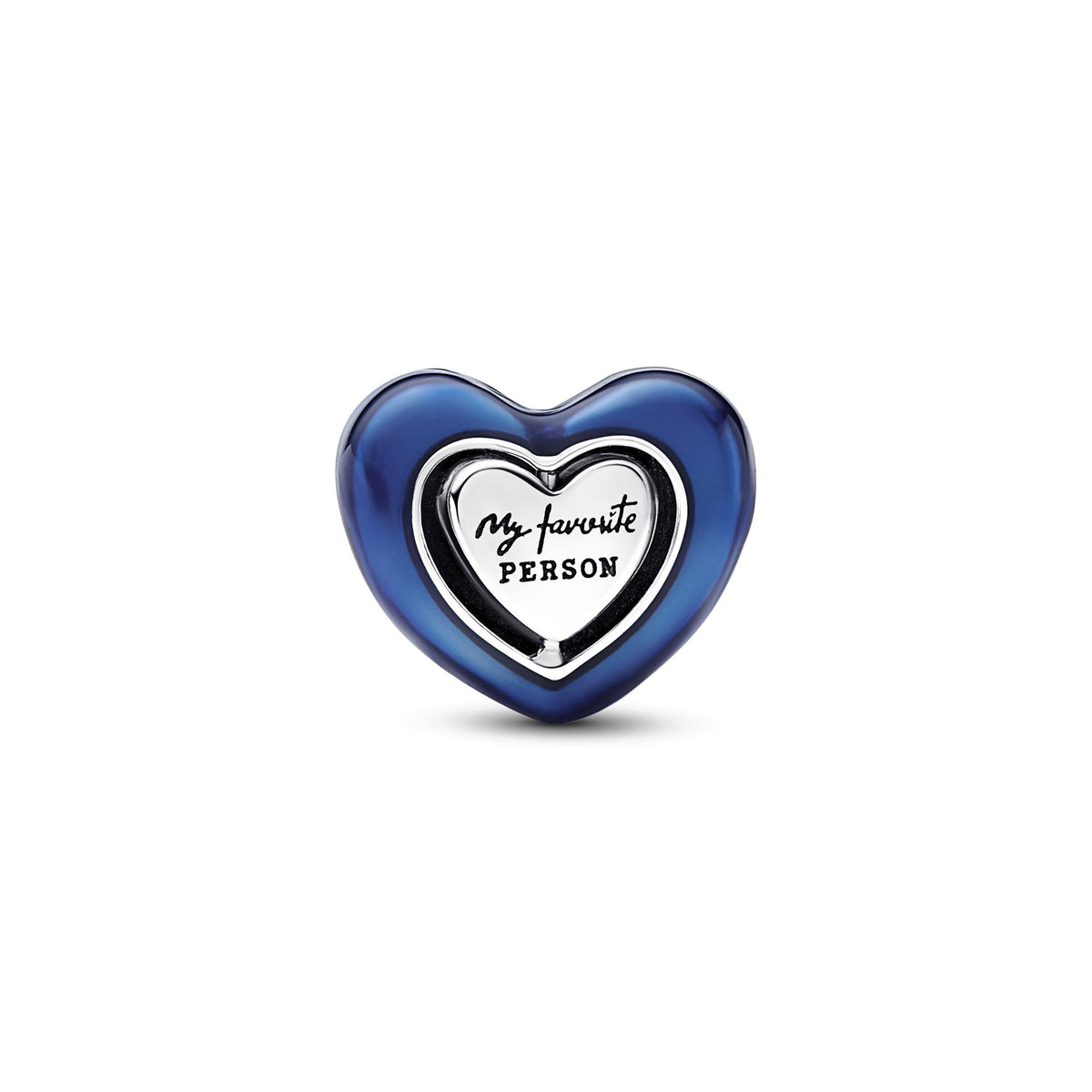 Pandora Blauwe draaiende hartbedel zilver 792750C01