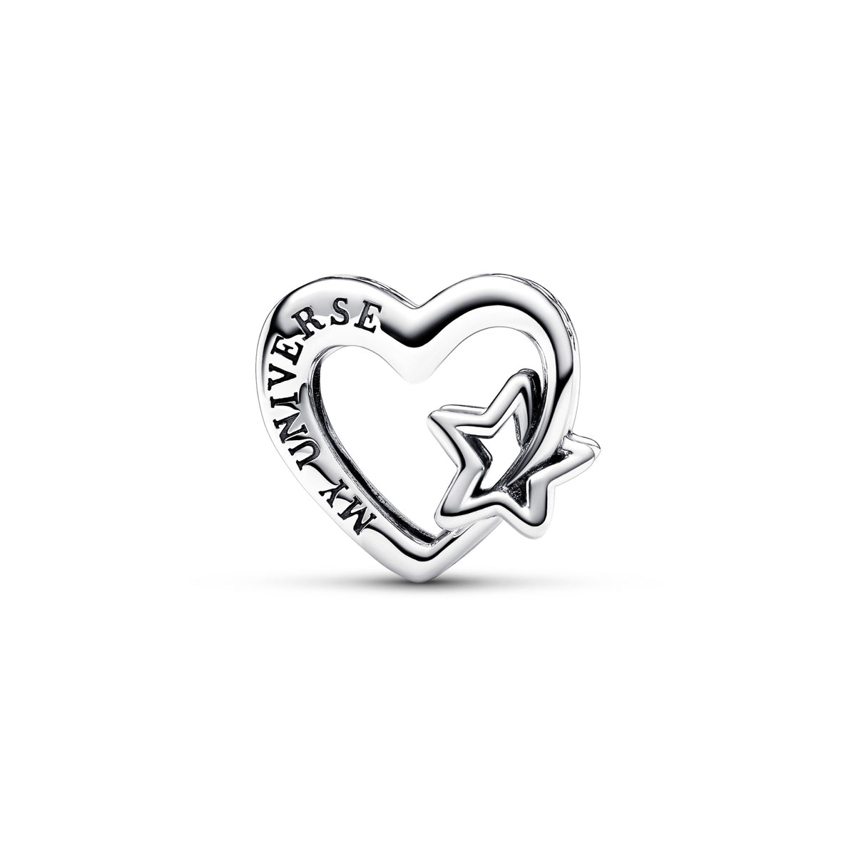 Pandora Opengewerkte Familie Hart & Ster Bedel zilver 792829C00
