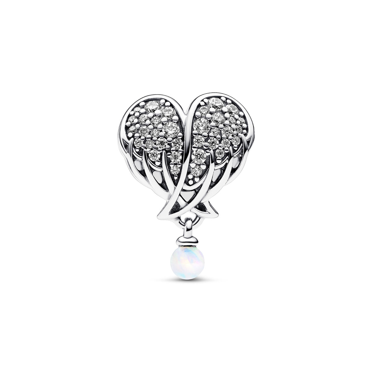 Pandora Sprankelende Engelenvleugels & Hart Bedel zilver 792980C01