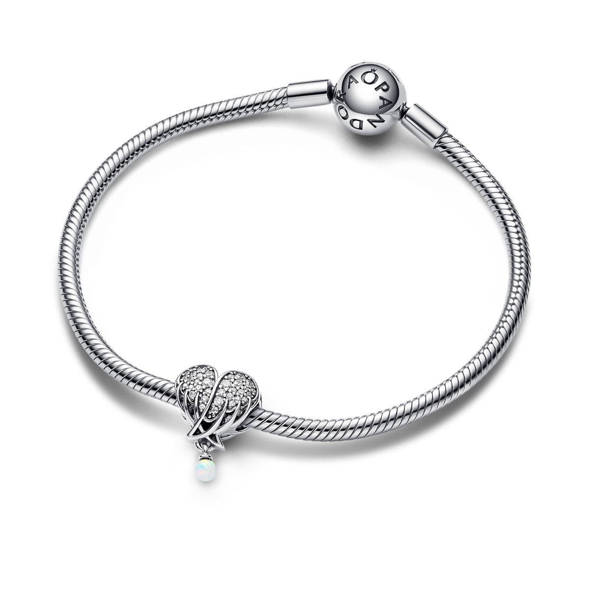 Pandora Sprankelende Engelenvleugels & Hart Bedel zilver 792980C01