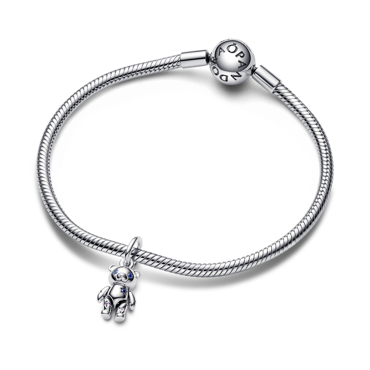Pandora Beweegbare Teddybeer Hangende Bedel zilver 792986C01