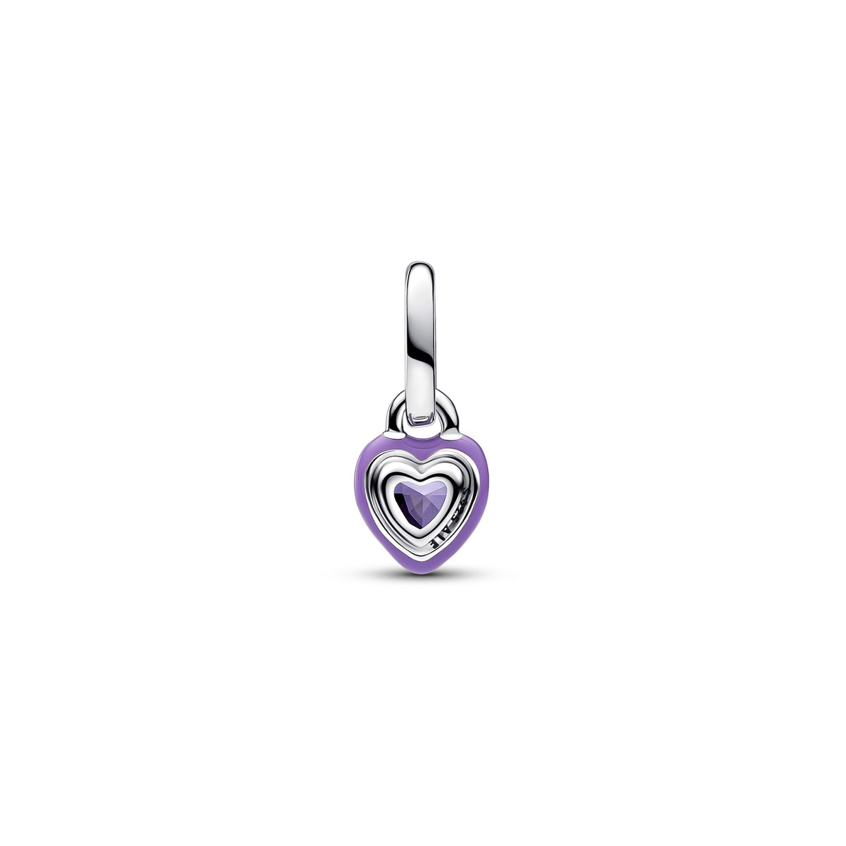 Pandora ME Paarse Chakra Hart Mini Hangende Bedel zilver 793042C04