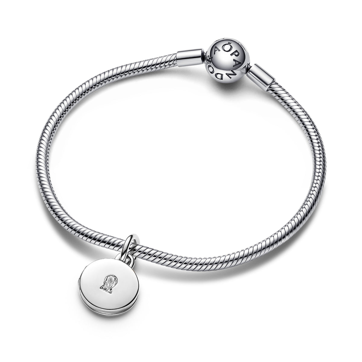Pandora Te openen & graveerbare liefdesmedaillon hangende bedel zilver 793066C01