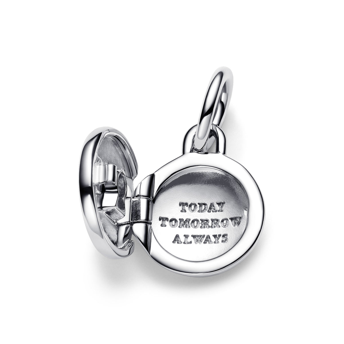 Pandora Te openen & graveerbare liefdesmedaillon hangende bedel zilver 793066C01