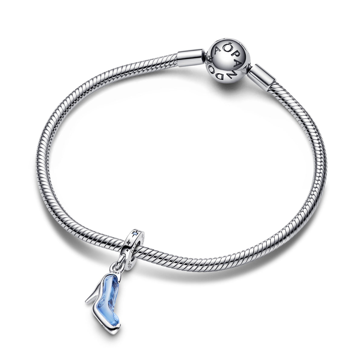 Pandora Disney Assepoester glazen muiltje hangende bedel zilver 793071C01