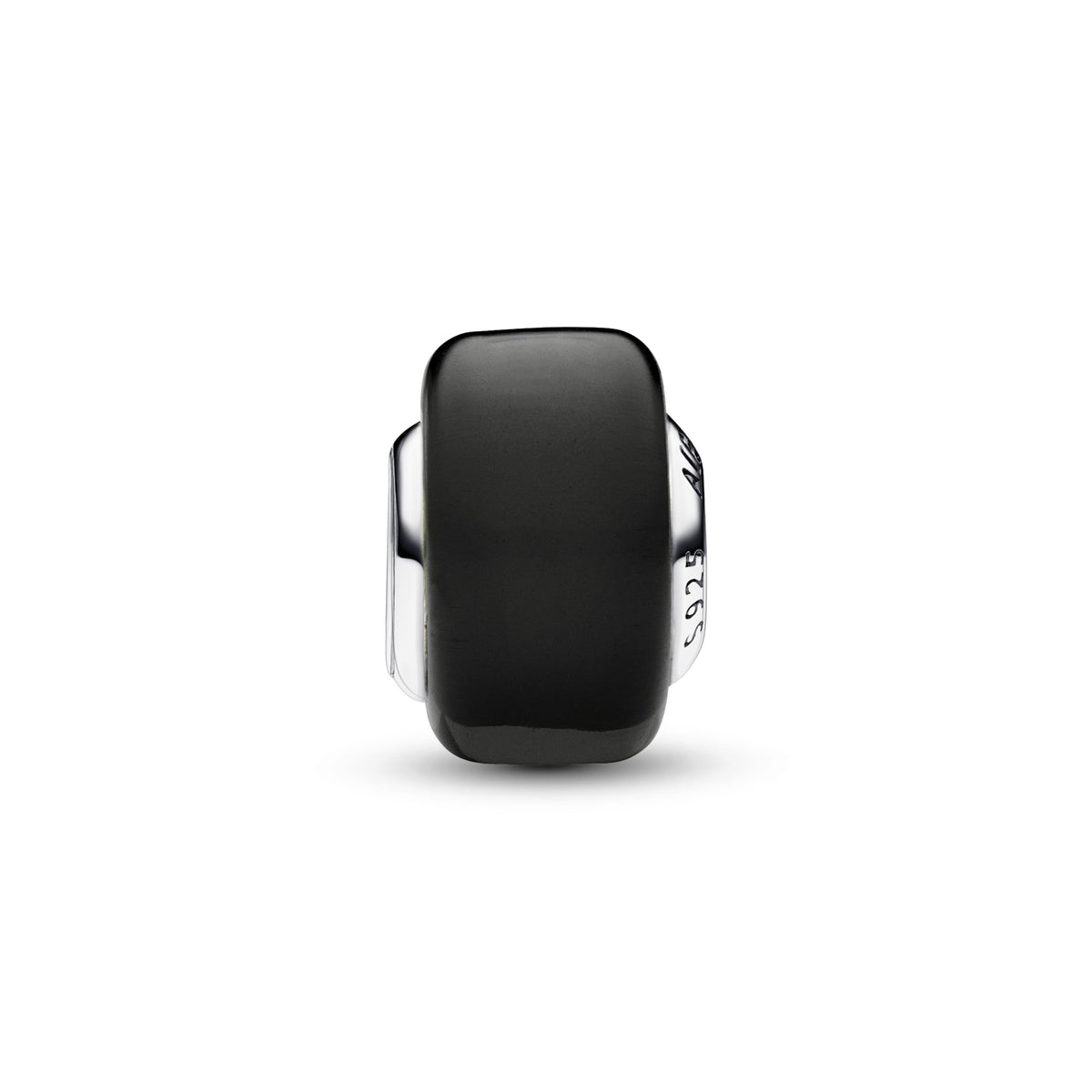 Pandora Zwarte minibedel van muranoglas zilver 793117C00