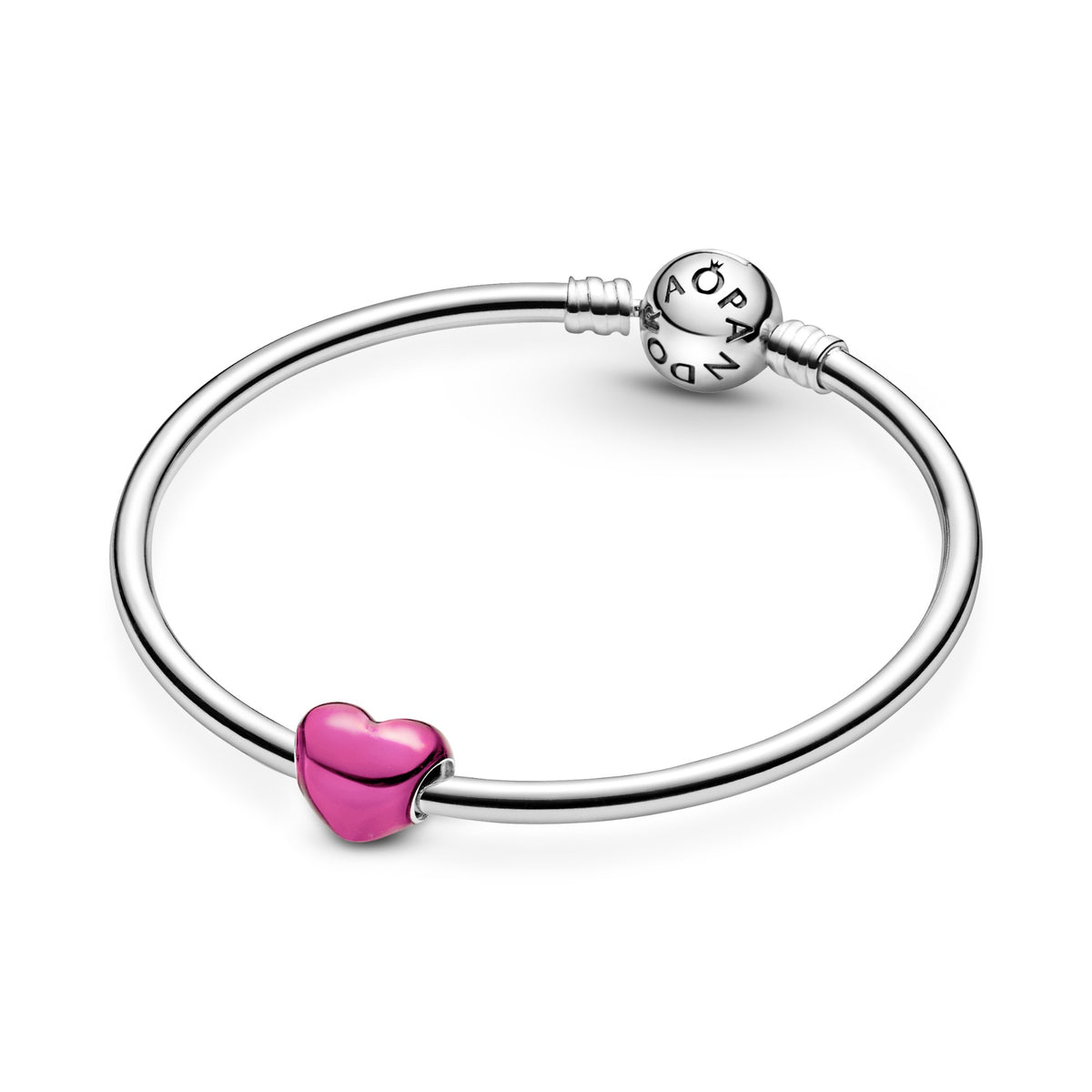 Pandora Metallic Roze Hart Bedel zilver 793337C03