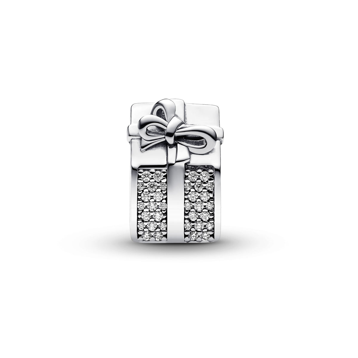 Pandora Bedel met glinsterend cadeau zilver 793603C01