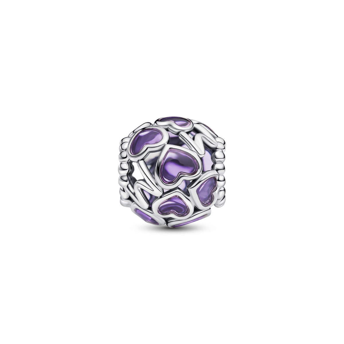 Pandora Opengewerkte Hartjesbedel met Tekst Mum zilver 793772C01