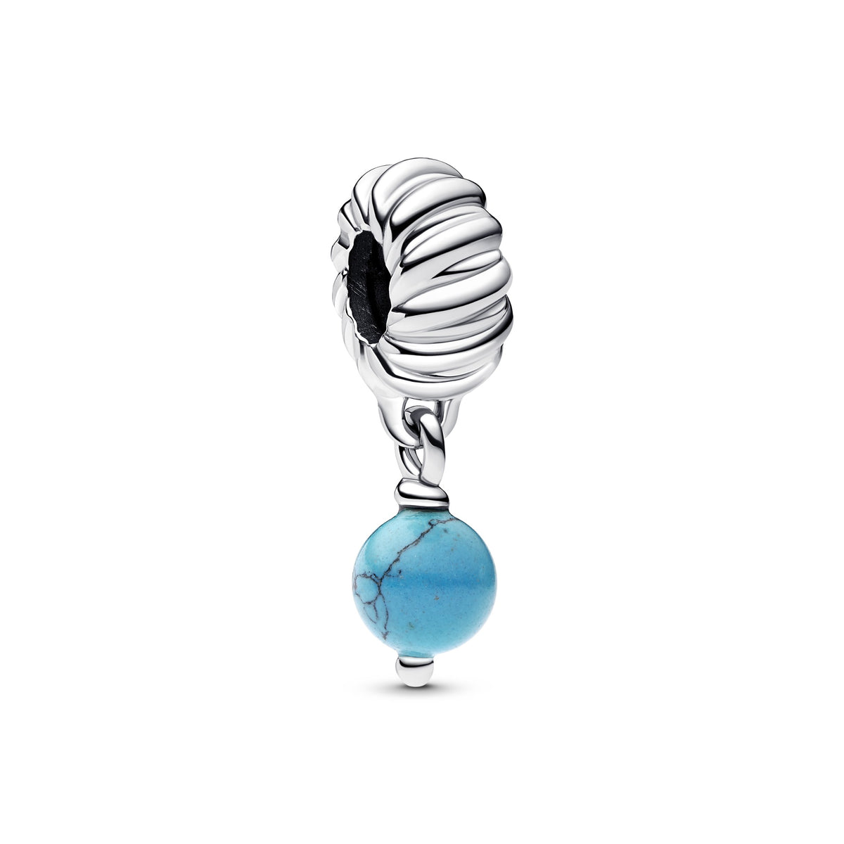 Pandora Turkoois Hangende Bedel zilver
