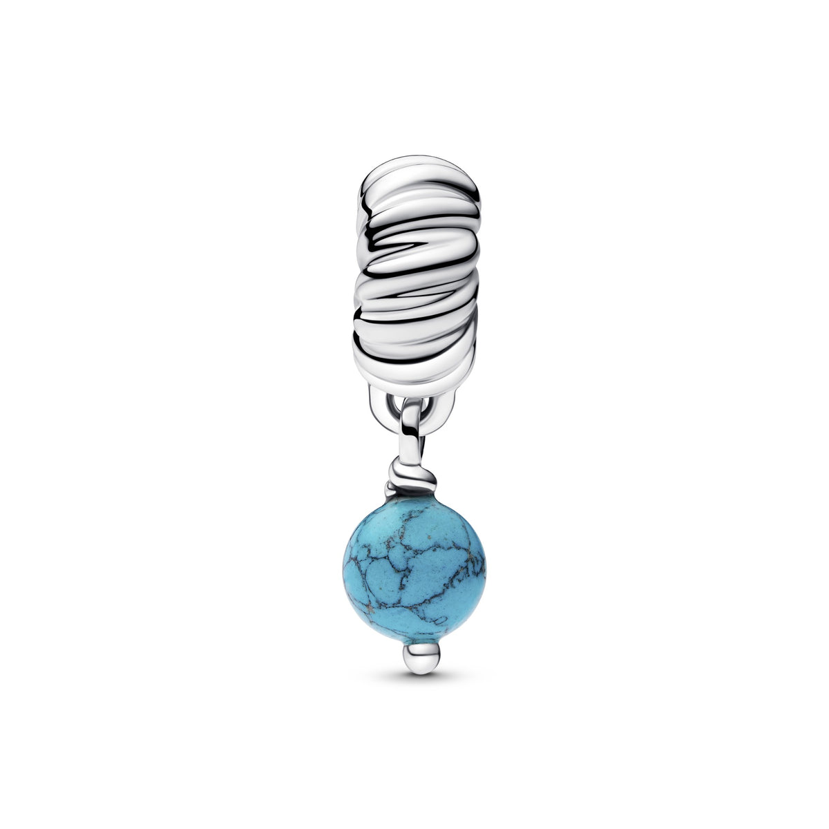 Pandora Turkoois Hangende Bedel zilver 793901C01
