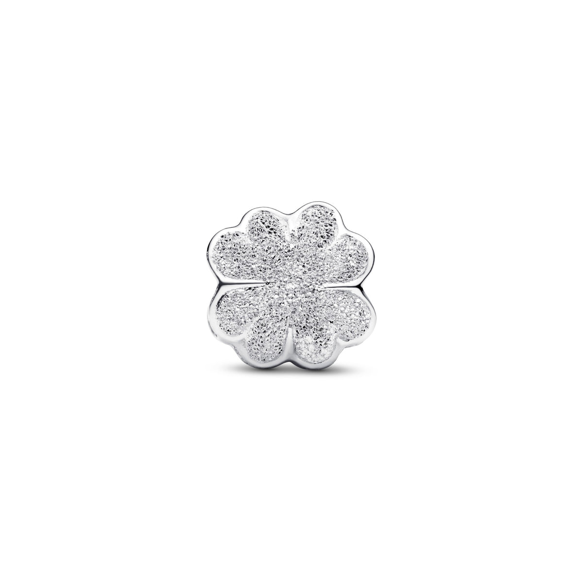Pandora Getextureerd Klavertje Vier Minibedel zilver 794047C00