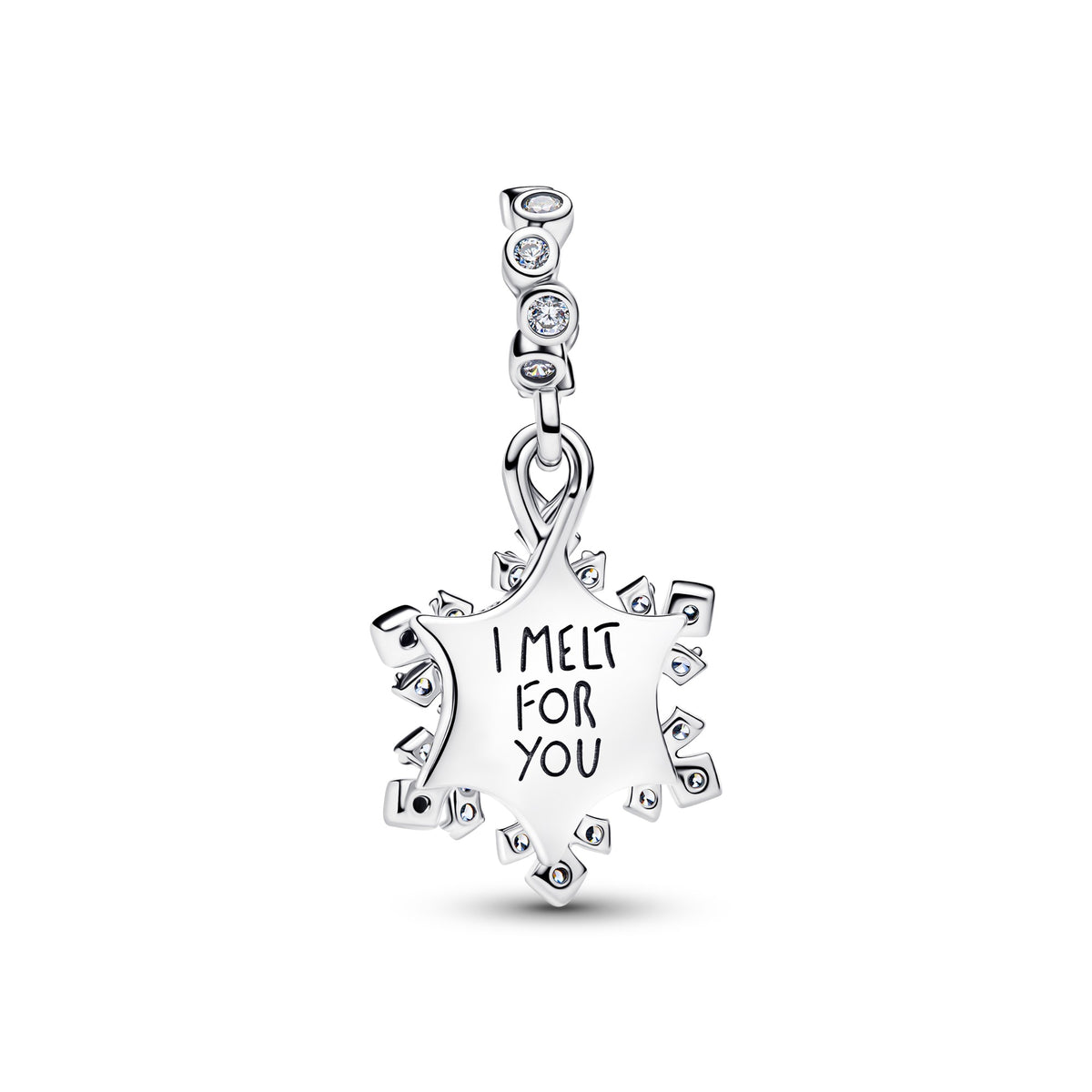 Pandora Opaalachtige Sneeuwvlok Dubbele Hangende Bedel zilver 794142C01