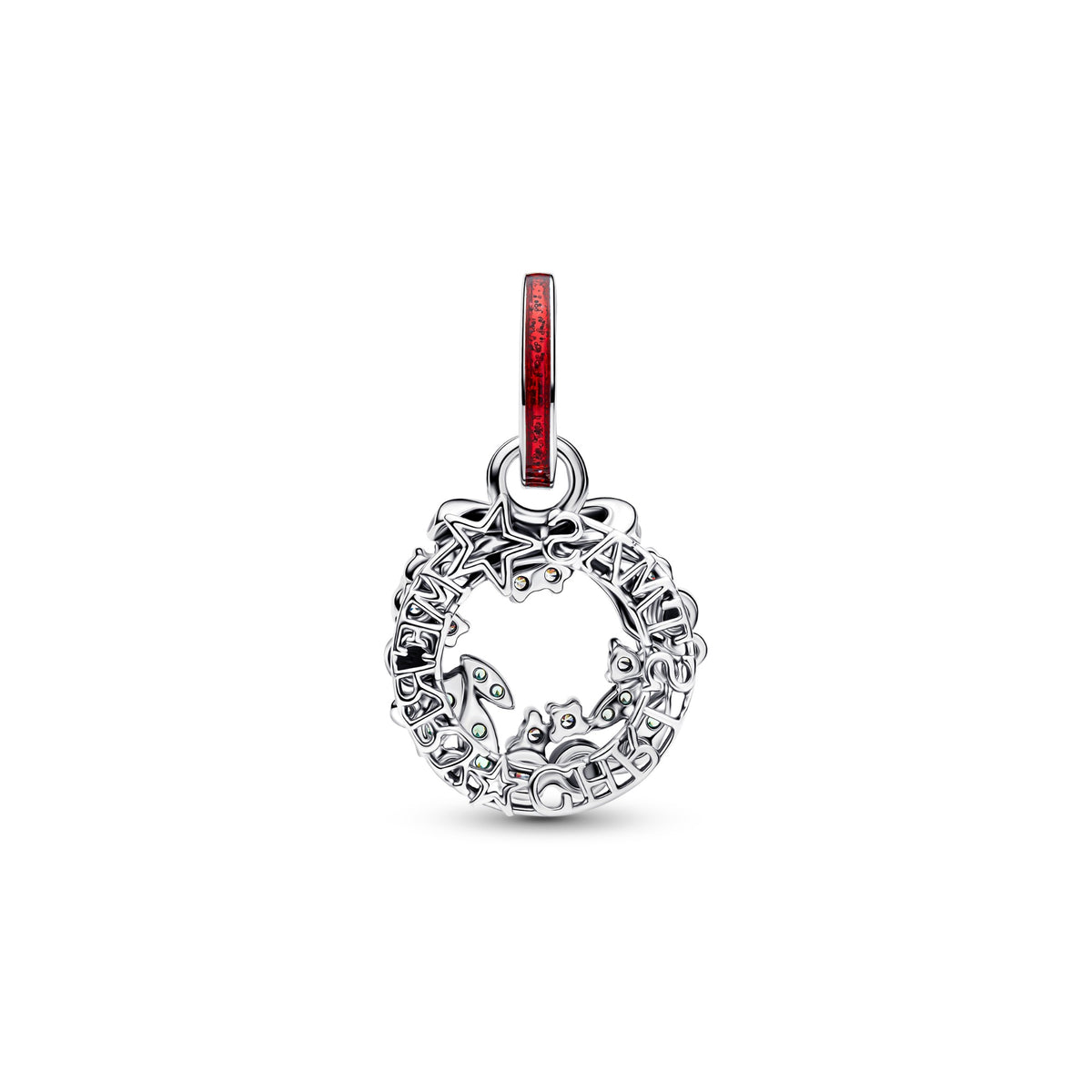 Pandora Kerstkrans Dubbele Hangende Bedel zilver 794238C01