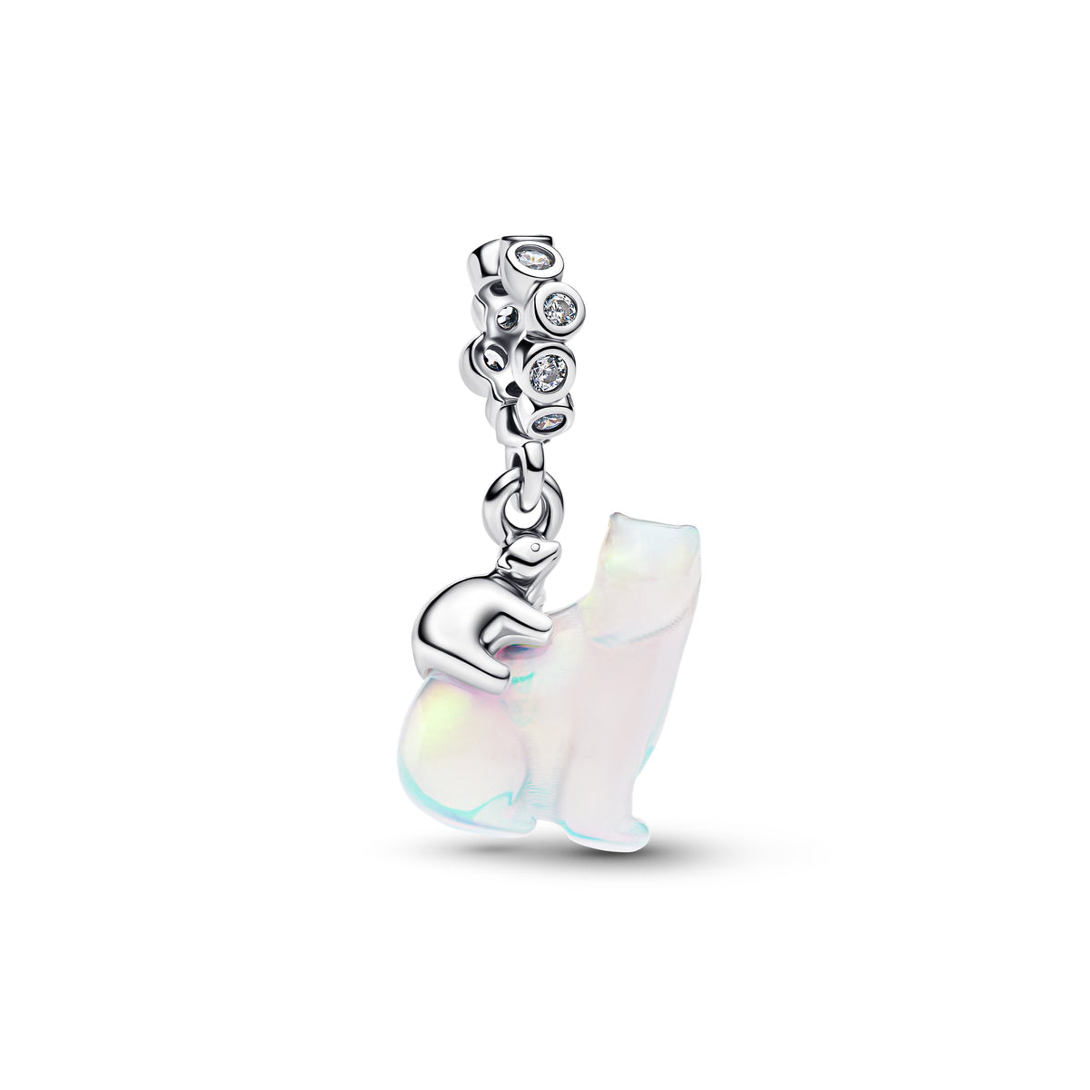 Pandora Ijsbeer Moeder en Baby Hangende Bedel zilver
