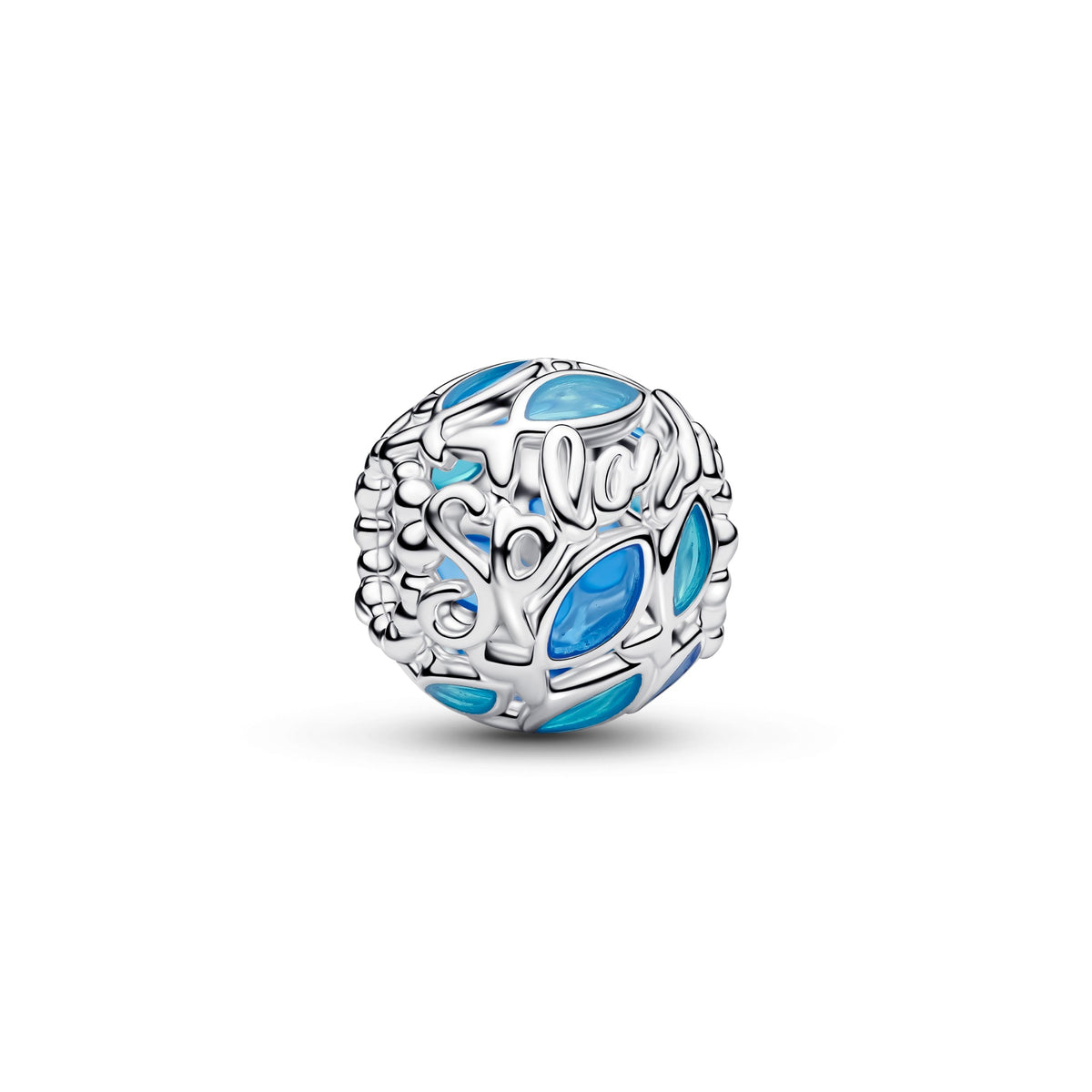 Pandora Opengewerkte Zwemmende Vis Bedel zilver