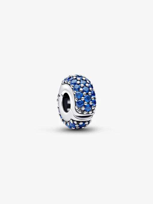 Pandora Koningsblauwe Steen Clip Bedel zilver 794700C01