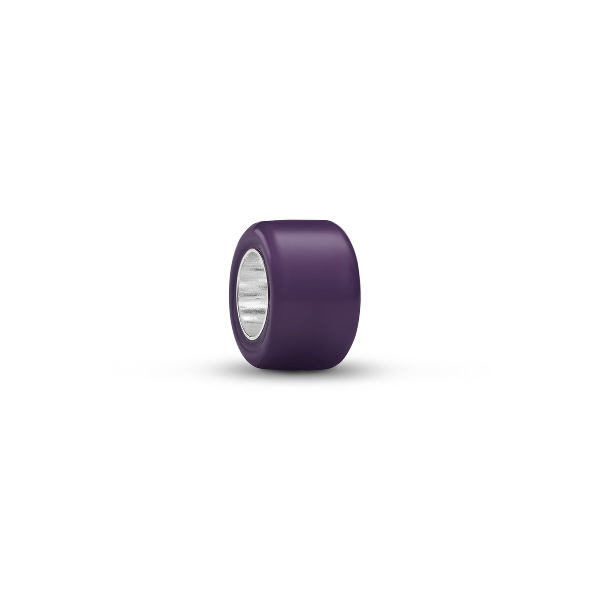 Pandora Paars Muranoglas Minibedel zilver