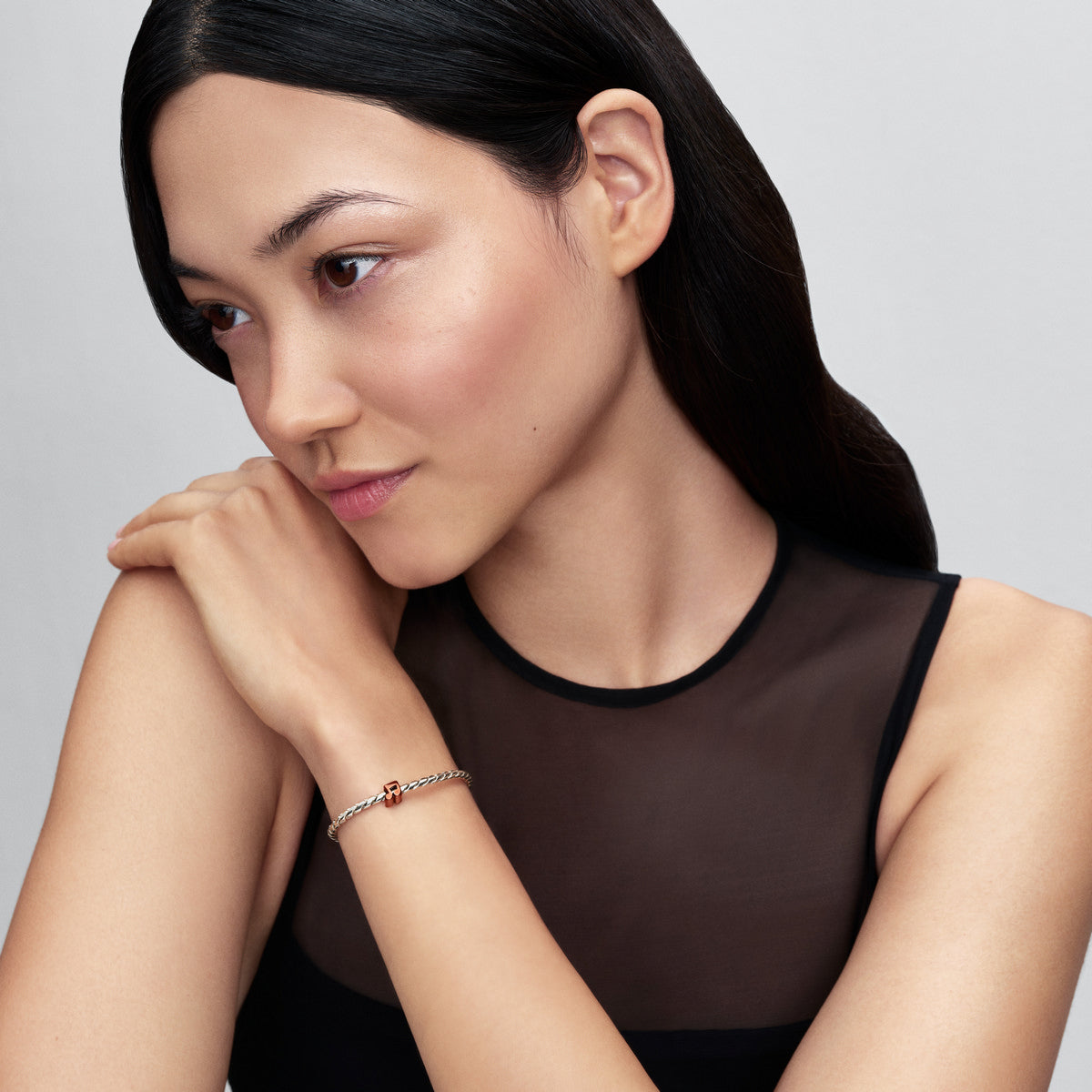 Pandora Oranje Muzieknoot Minibedel zilver 794902C01