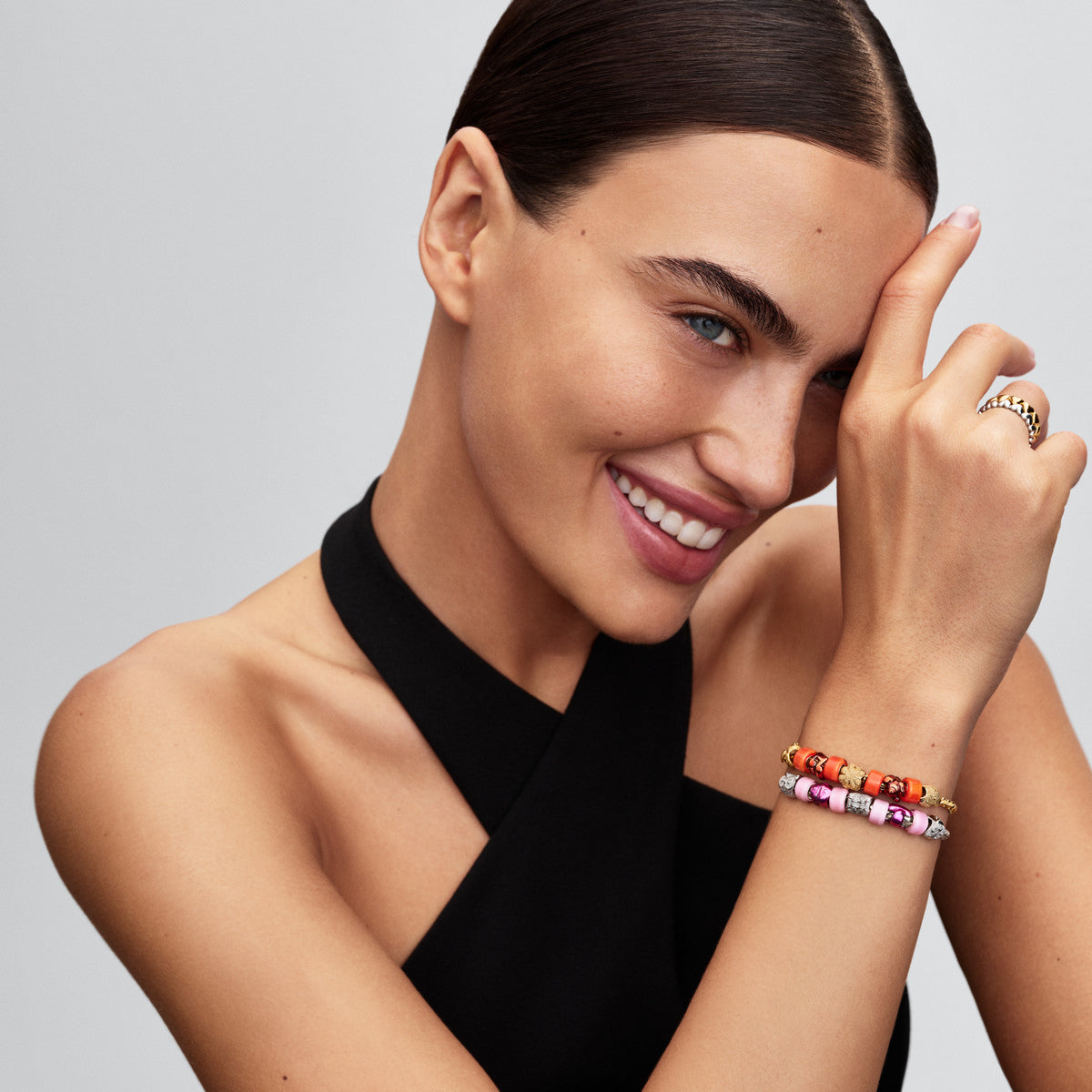 Pandora Roze Lieveheersbeestje Minibedel zilver 794905C01