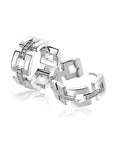 Mart Visser by Zinzi zilveren oorringen met luxe scharniersluiting glad 18 mm witte zirkonia's MVCR27