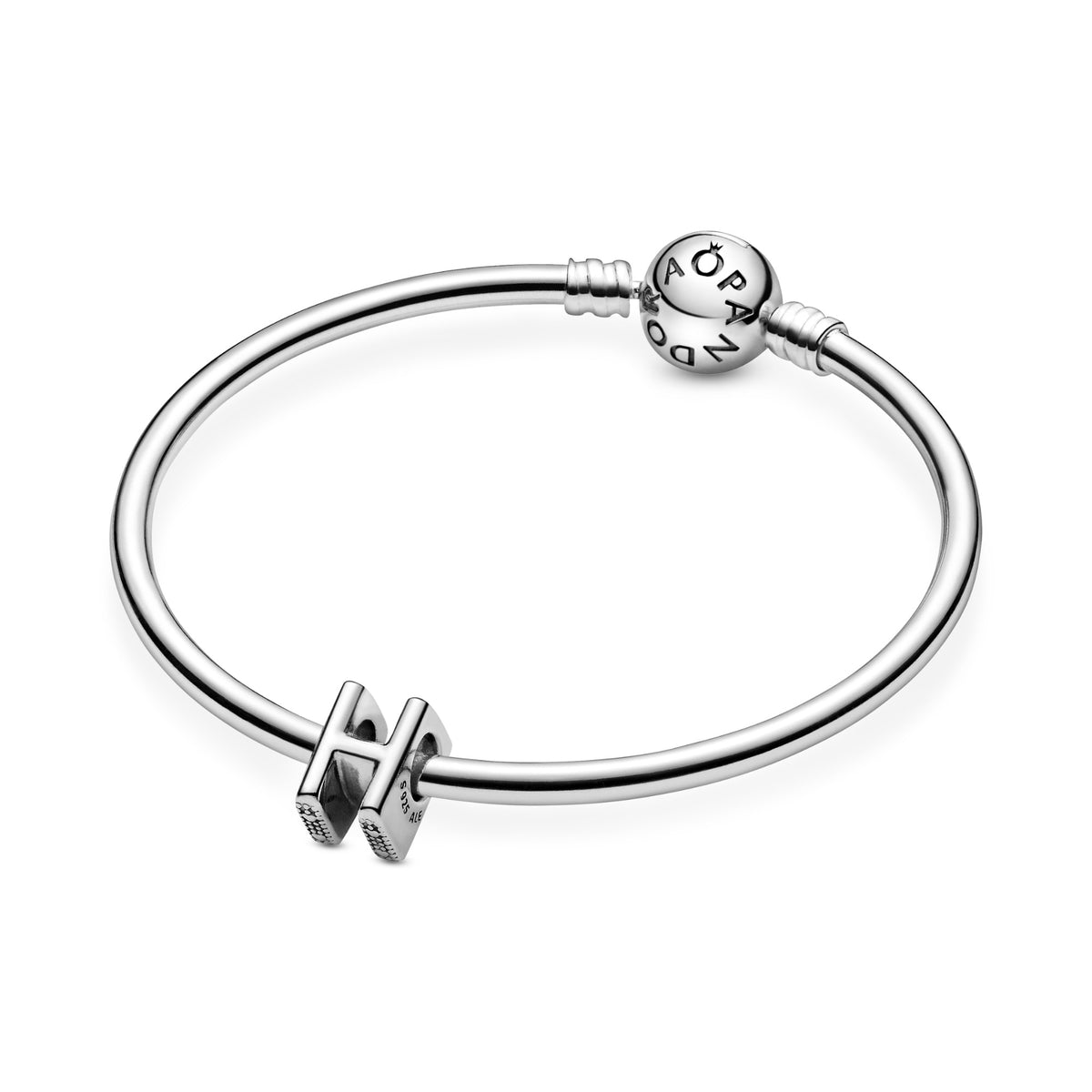 Pandora Letter H Alfabetbedel zilver 797462