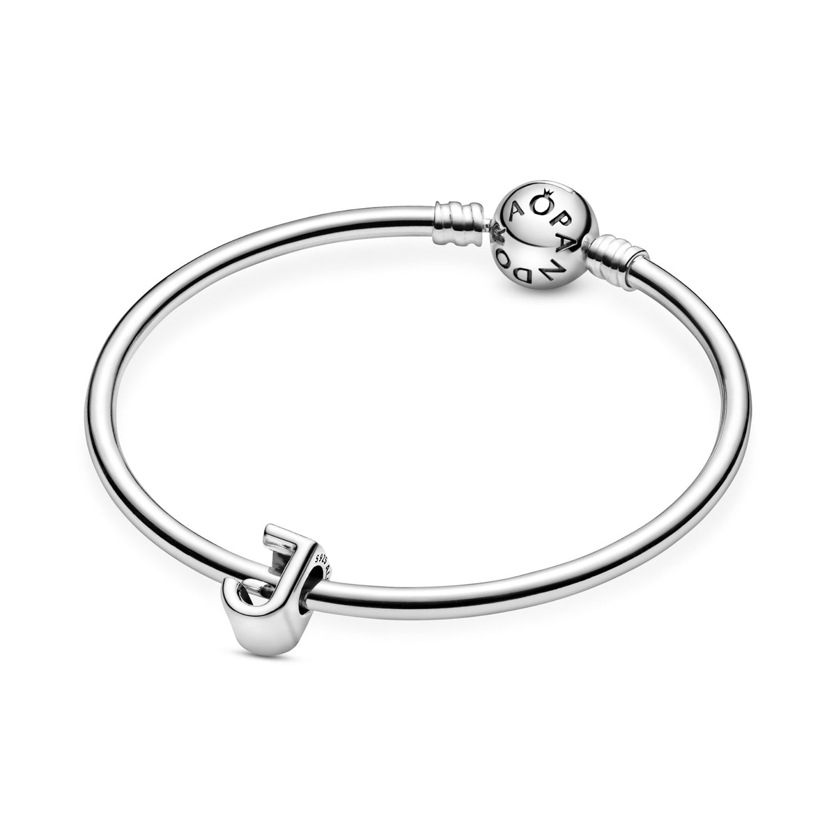 Pandora Letter J Alfabetbedel zilver 797464