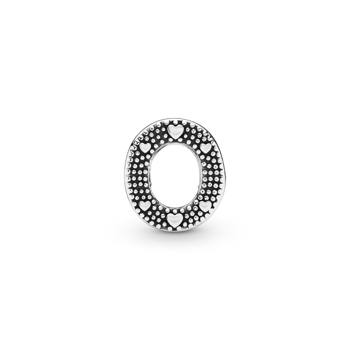 Pandora Letter O Alfabetbedel zilver 797469