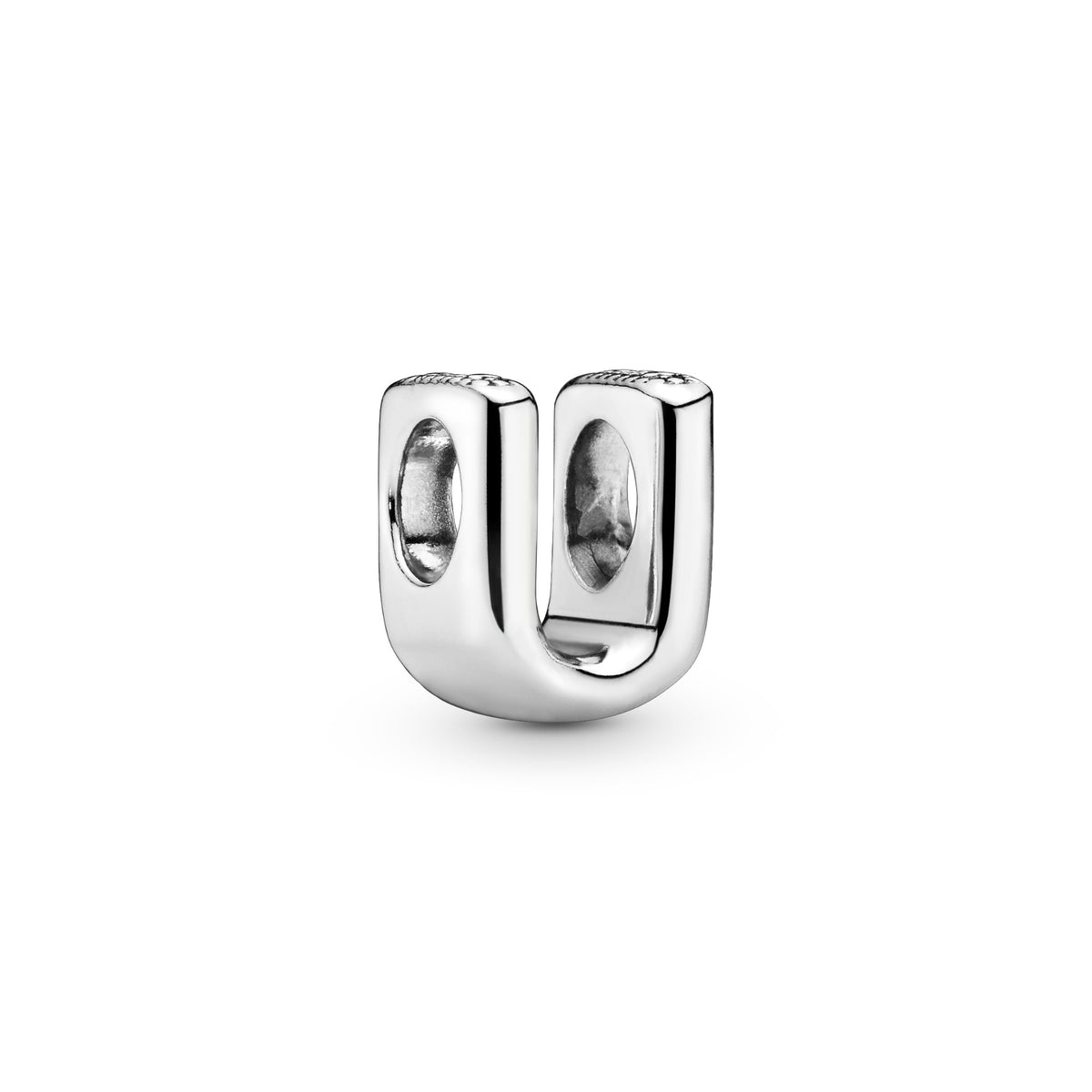 Pandora Letter U Alfabetbedel zilver