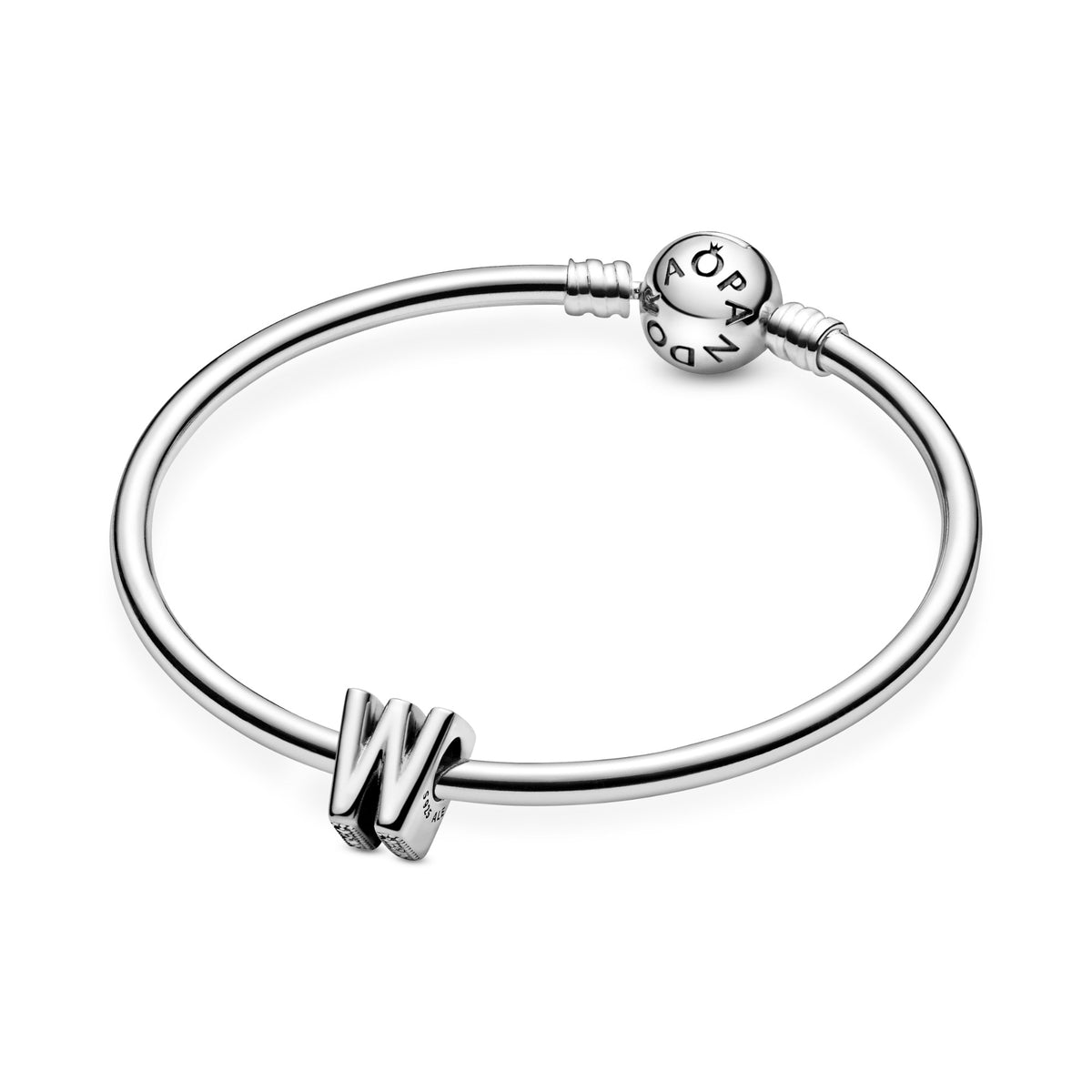 Pandora Letter W Alfabetbedel zilver 797477