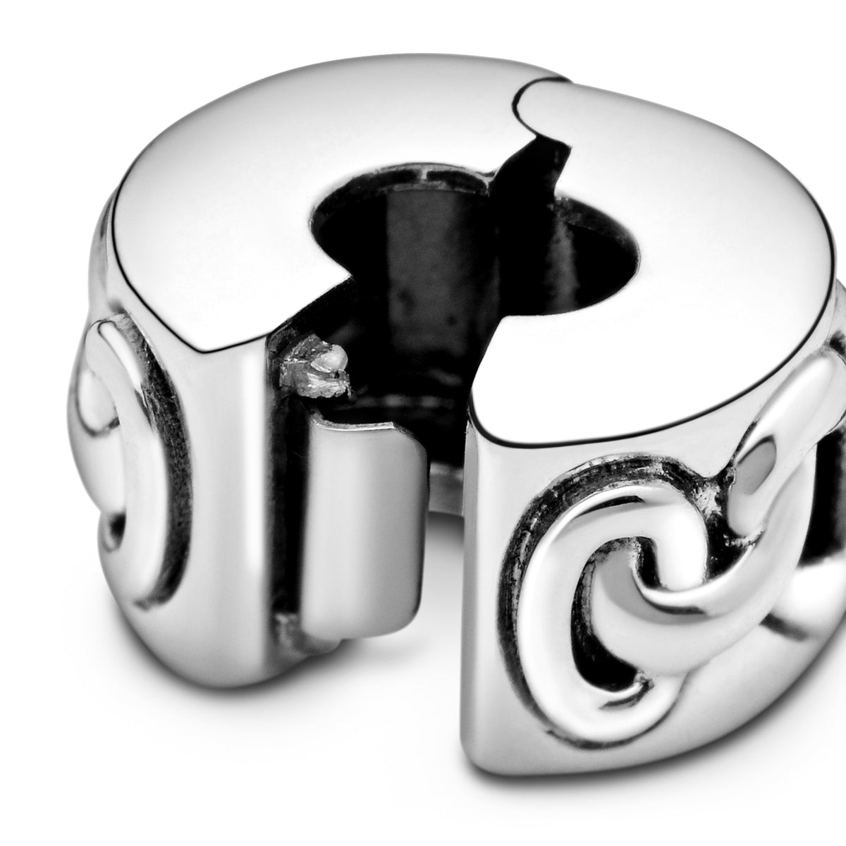 Pandora Knotted Hearts Clip Bedel zilver 798035