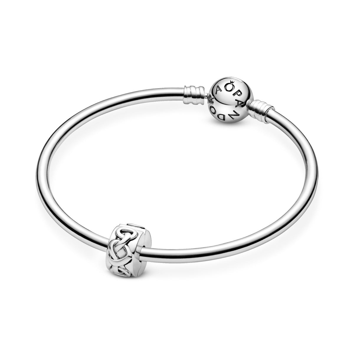 Pandora Knotted Hearts Clip Bedel zilver 798035