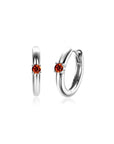 Zinzi oorringen JANUARI zilver met geboortesteen rood granaat zirkonia 13mm ZICRZ-JAN - PansiteNederland.nl