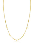 ZINZI Gold Plated Zilveren Gourmet Ketting met Bolletjes 42-45cm ZIC2714G