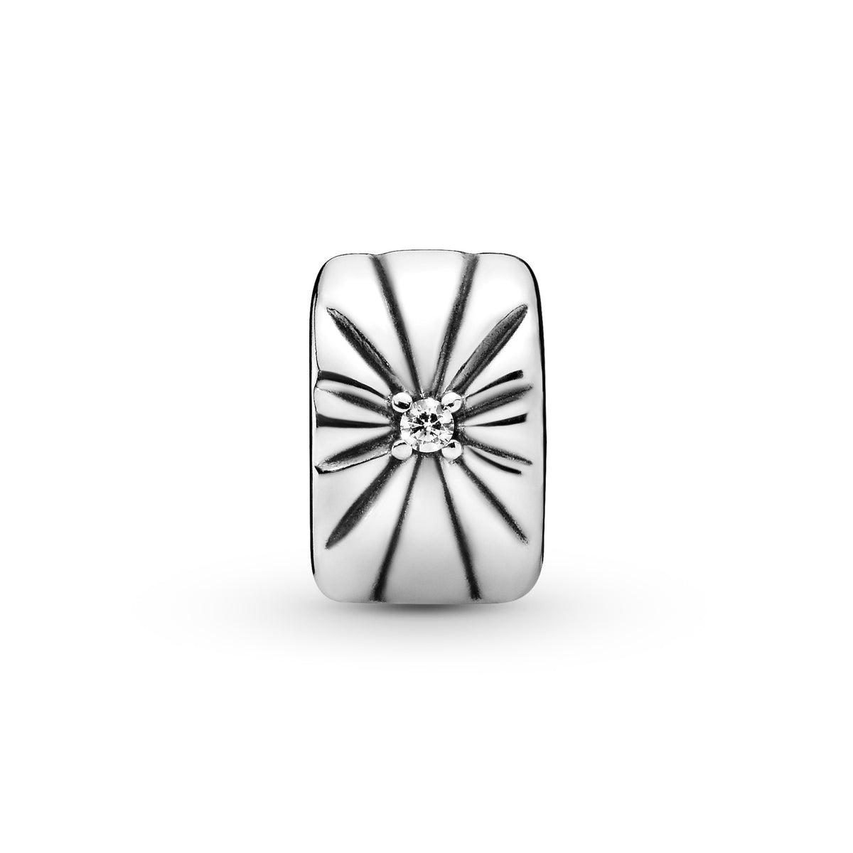 Pandora Sparkling Sunburst Clip Bedel zilver 798614C01